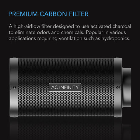 AC Infinity Duct Carbon Filter |  Australian Charcoal |  4-Inch - CannaFull Spectrum Solutions