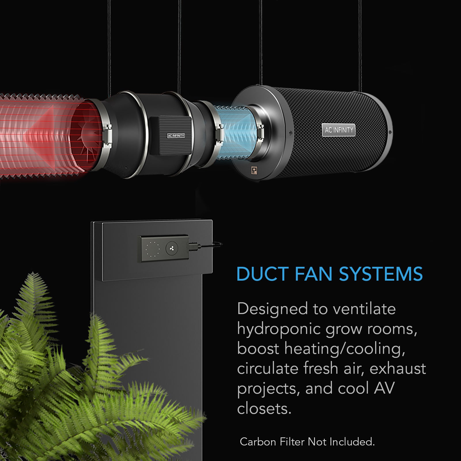 AC Infinity CLOUDLINE PRO S6 |  Quiet Inline Duct Fan System with Speed Controller |  6-Inch - CannaFull Spectrum Solutions