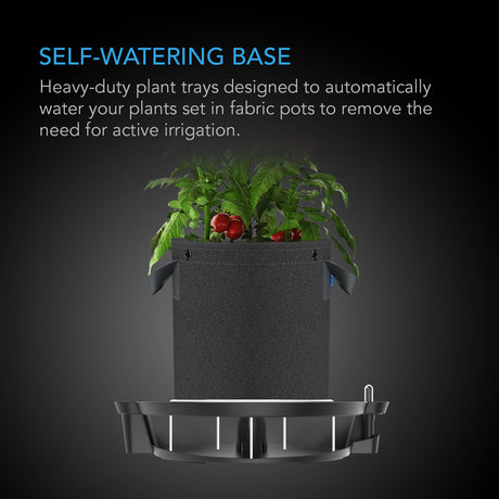 AC Infinity Self-Watering Fabric Pot Base |  4-Pack - CannaFull Spectrum Solutions