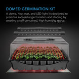 AC Infinity Humidity Dome |  Germination Kit with Seedling Mat and LED Grow Light Bars |  5x8 Cell Tray - CannaFull Spectrum Solutions