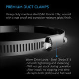 AC Infinity Duct Clamps 8-Inch 2-Pack | SAE Grade 316 Steel - image 2