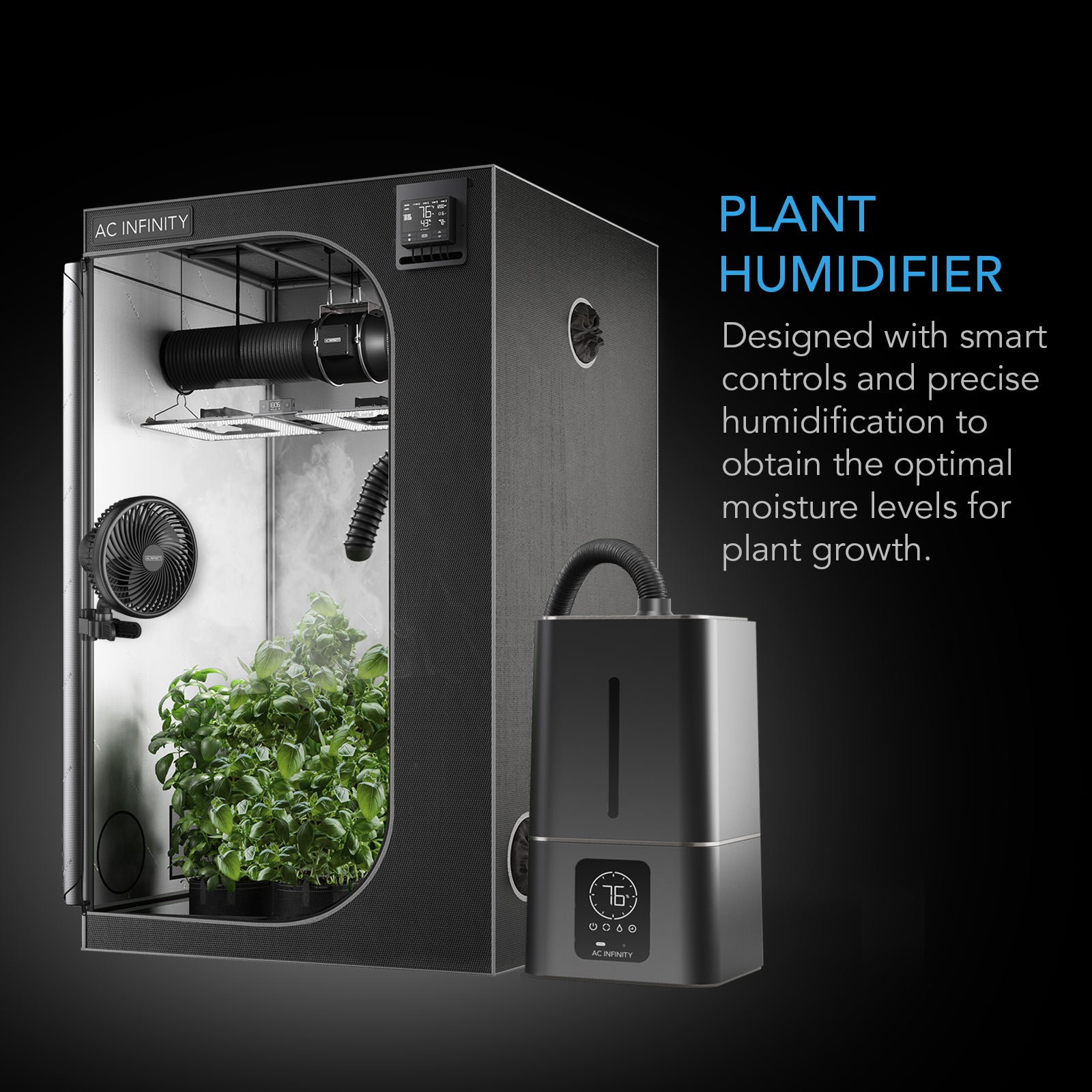 AC Infinity CLOUDFORGE T7 |  Environmental Plant Humidifier |  15L |  Smart Controls |  Targeted Vaporizing - CannaFull Spectrum Solutions