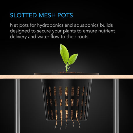 AC Infinity Mesh Net Cups |  Slotted Pots with Wide Lips |  2-Inch |  50-Pack - CannaFull Spectrum Solutions
