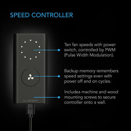 AC Infinity CLOUDLINE PRO S4 |  Quiet Inline Duct Fan System with Speed Controller |  4-Inch - CannaFull Spectrum Solutions