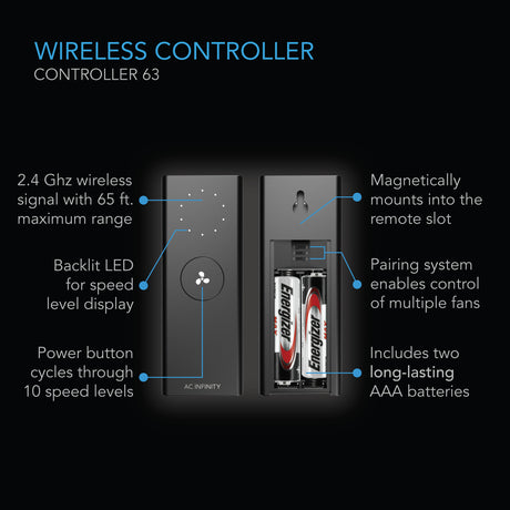 AC Infinity CLOUDLIFT S12 |  Floor Wall Fan with Wireless Controller |  12-Inch - CannaFull Spectrum Solutions