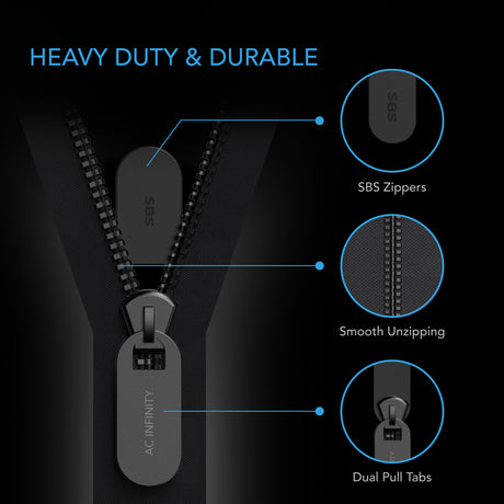 AC Infinity Peel and Stick Zipper |  7 ft. x 3 in. Double Sided |  2-Pack - CannaFull Spectrum Solutions