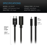 AC Infinity UIS to UIS Extension Cable |  Female to Male |  10 ft. - CannaFull Spectrum Solutions