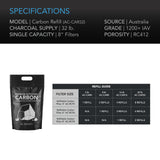 AC Infinity Activated Carbon Refill |  1200+ IAV Australian Charcoal |  32 lb. - CannaFull Spectrum Solutions