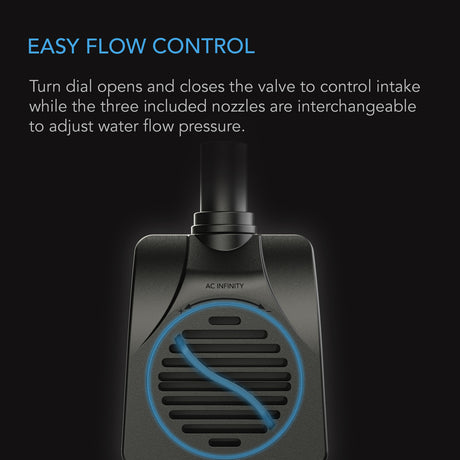 AC Infinity Submersible Water Pump |  10-Feet Lift Height |  792 GPH (3000 L/H) - CannaFull Spectrum Solutions