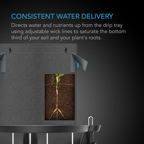 AC Infinity Self-Watering Fabric Pot Base |  4-Pack - CannaFull Spectrum Solutions
