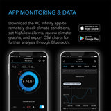 AC Infinity CLOUDCOM B2 |  Smart Thermo-Hygrometer with Data App |  Integrated Sensor Probe - CannaFull Spectrum Solutions
