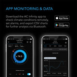 AC Infinity CLOUDCOM A1 |  Mini Smart Thermo-Hygrometer with Data App |  12 ft. Sensor Probe - CannaFull Spectrum Solutions