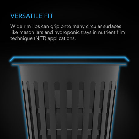 AC Infinity Mesh Net Cups |  Slotted Pots with Wide Lips |  2-Inch |  50-Pack - CannaFull Spectrum Solutions