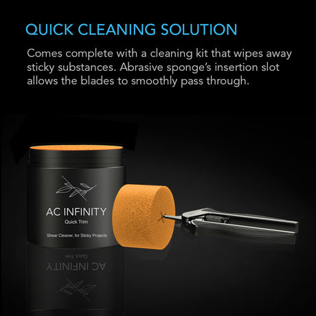 AC Infinity Stainless Steel Pruning Shear with Cleaning Kit |  Ergonomic Lightweight |  6.6” Straight Blades - CannaFull Spectrum Solutions