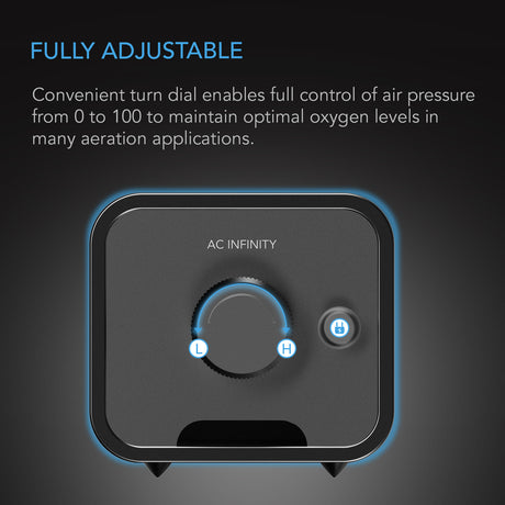 AC Infinity Hydroponics Air Pump |  One-Outlet Pumping Kit |  24 GPH (1.5 L/M) - CannaFull Spectrum Solutions