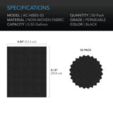 AC Infinity Nursery Bags 1/2 Gallon |  Non-Woven Fabric Growing Pouches |  50-Pack - CannaFull Spectrum Solutions