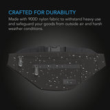 AC Infinity Smell Proof Belt Bag |  Black |  with 900D Nylon Fabric and Carbon Filter Lining - CannaFull Spectrum Solutions