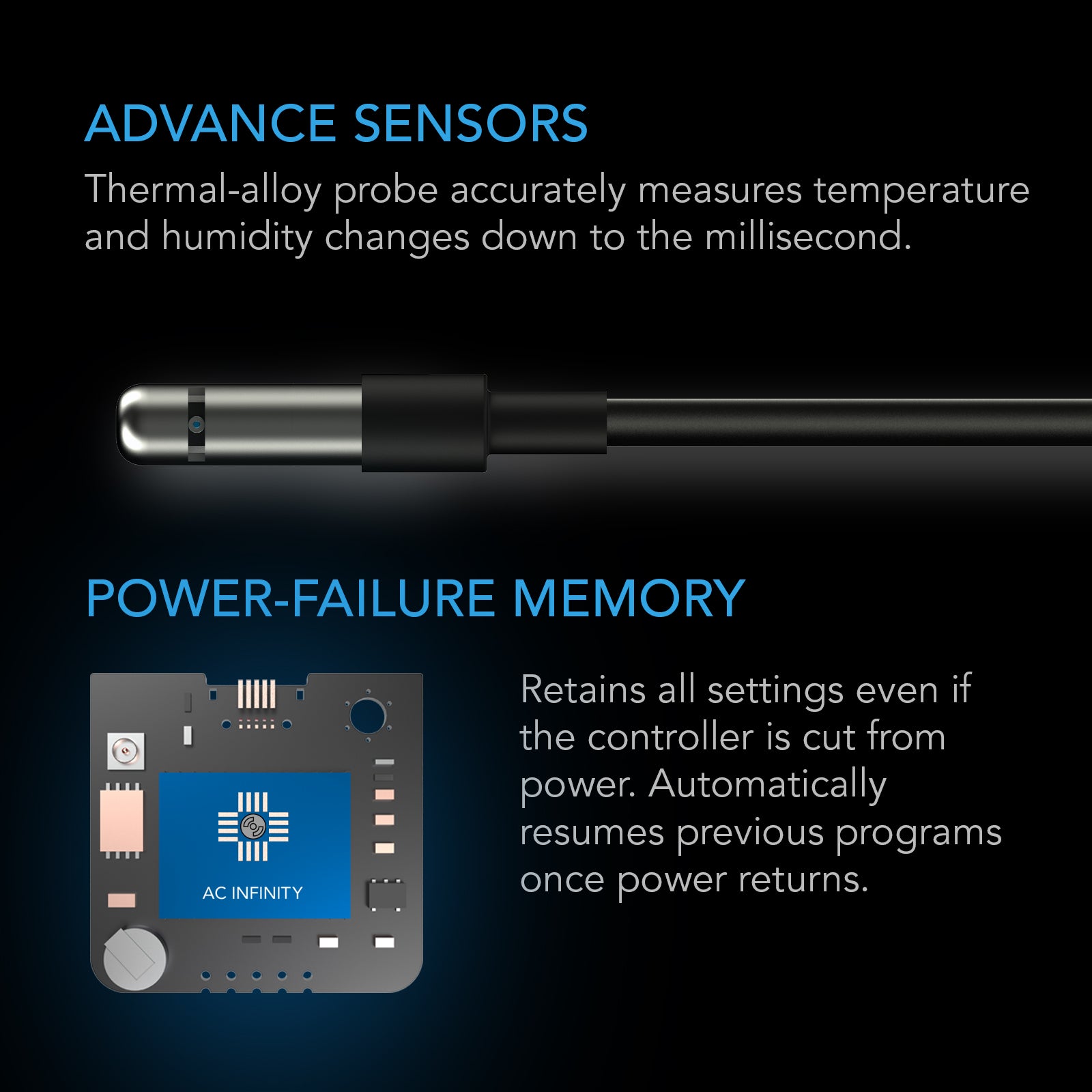 AC Infinity CONTROLLER 69 |  Independent Programs for Four Devices |  Dynamic Temperature |  Humidity |  Scheduling |  Cycles |  Levels Control |  Data App |  Bluetooth - CannaFull Spectrum Solutions