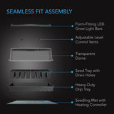 AC Infinity Humidity Dome |  Germination Kit with Seedling Mat and LED Grow Light Bars |  6x12 Cell Tray - CannaFull Spectrum Solutions