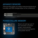 AC Infinity CONTROLLER 69 PRO+ |  Independent Programs for Eight Devices |  Dynamic VPD |  Temperature |  Humidity |  Scheduling |  Cycles |  Levels Control |  Data App |  Bluetooth + WiFi - CannaFull Spectrum Solutions