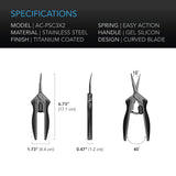 AC Infinity Stainless Steel Curved Pruning Shear |  Ergonomic Lightweight |  6.6” Blades |  2-Pack - CannaFull Spectrum Solutions