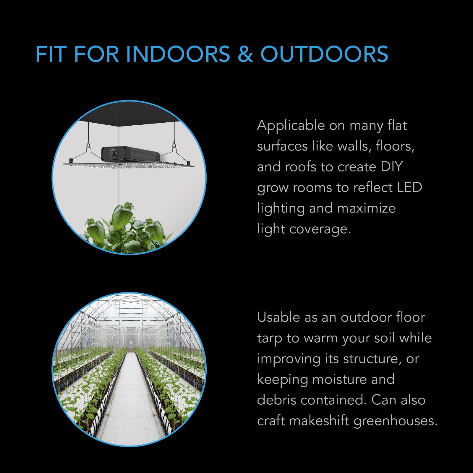 AC Infinity Black and White Panda Film |  Waterproof Reflective Sheet |  10 x 100 ft. - CannaFull Spectrum Solutions