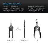 AC Infinity Stainless Steel Pruning Shear |  Ergonomic Lightweight |  6.6” Straight Blades |  2-Pack - CannaFull Spectrum Solutions
