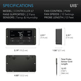AC Infinity CONTROLLER 67 |  Temperature and Humidity Fan Controller |  with Scheduling |  Cycles |  Dynamic Speed |  Data App - CannaFull Spectrum Solutions