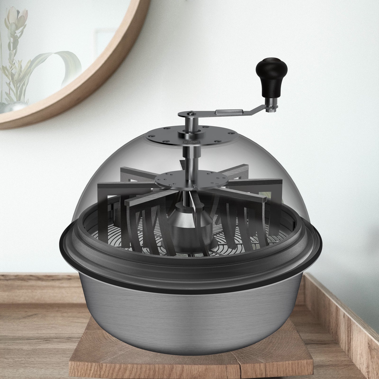 AC Infinity Bud Bowl Trimmer |  Twist Spin Cut with Clear Visibility Dome |  16-Inch - CannaFull Spectrum Solutions