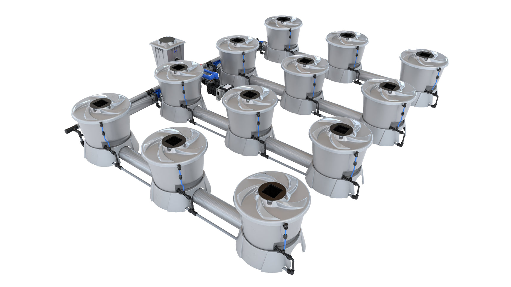 Alien Hydroponics V-SYSTEM 12 Pot 4 Row Kit - CannaFull Spectrum Solutions