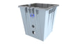Alien Hydroponics V-SYSTEM Header Pot 20L Silver installed in commercial cultivation facility