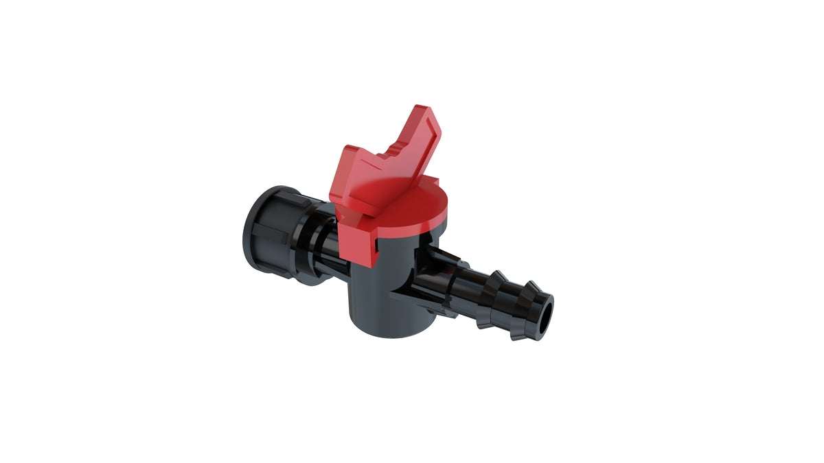 Drain Tap 1/2"-16mm Barb installed in commercial cultivation facility