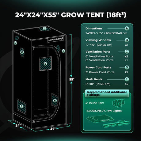 Mars Hydro TS-600 Kits 100W Complete Grow Kit | 2.0 μmol/j PPE - image 9